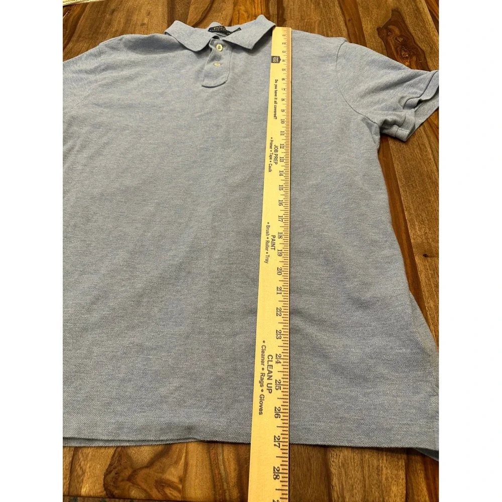 Polo Ralph Lauren Mens Custom Slim Fit‎ Polo Shirt Light Blue XL